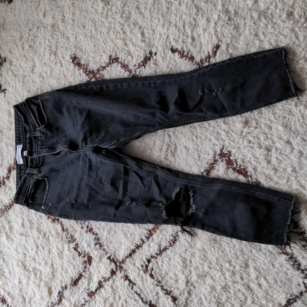 Abercrombie Curve Love Skinny High Rise Black Jeans